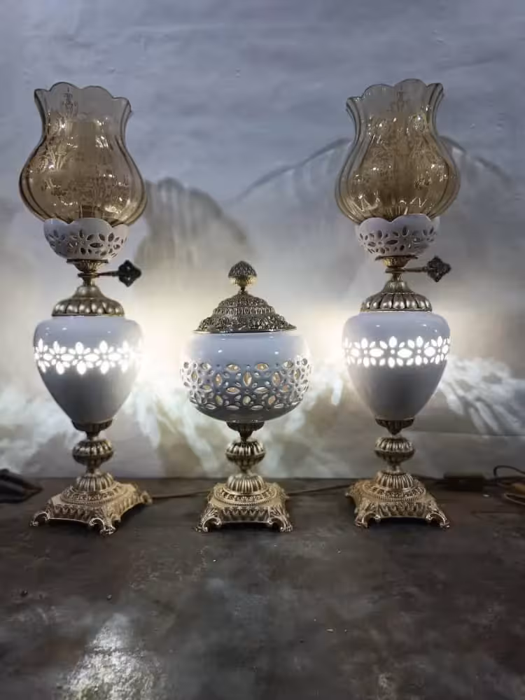 ست چراغ آنتیک مشبک کلاسیک