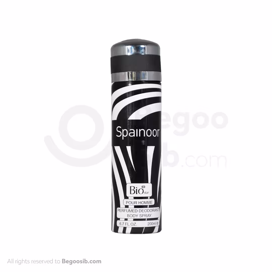 اسپری بدن مردانه بیو استار مدل Spainoor حجم 200میلی لیتری