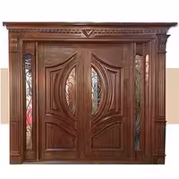 درب ورودی لابی کلاسیک دولنگه با بلوط آمریکایی کد 3019