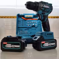 دریل شارژی 118 ولت ماکیتا موتور براشلس دوباتری سه نظام فلزی . پیچگوشتی شارژی 118 ولت ماکیتا با کیف و لوازم جانبی کامل