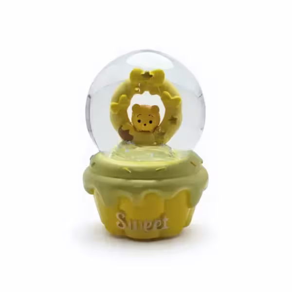 گوی موزیکال متوسط طرح خرس زرد