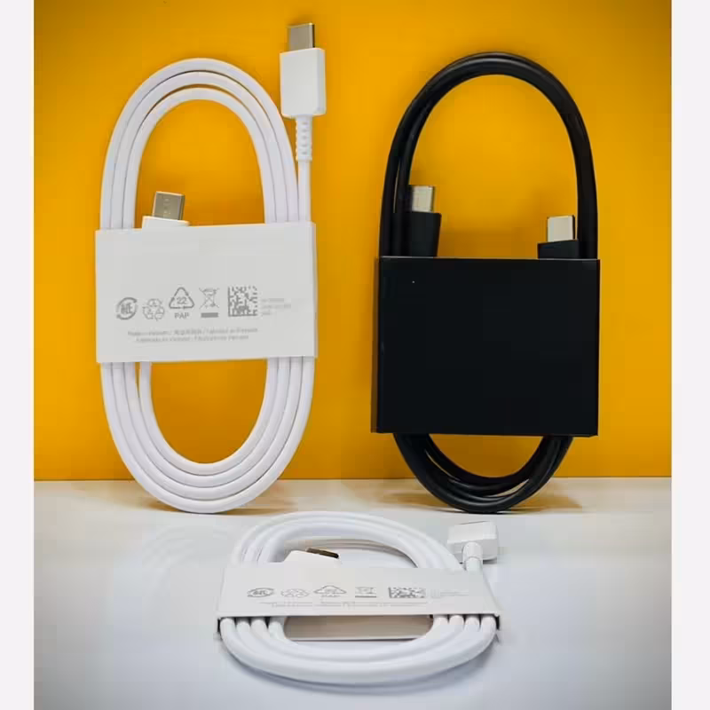 کابل دو سر تایپ سی S22 با قابلیت بالا ویتنامی فست شارژ مشکی و سفید