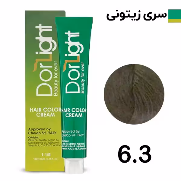 رنگ موی دورلایت قهوه ای زیتونی روشن سری زیتونی شماره 5.3 Dorlight
