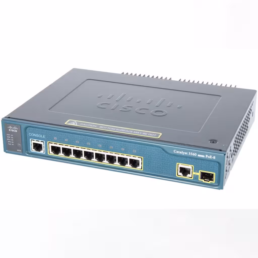 قیمت و خرید سوییچ شبکه 8 پورت PoE با 1 پورت SFP سیسکو مدل WS-C3560-8PC-S | نت ران