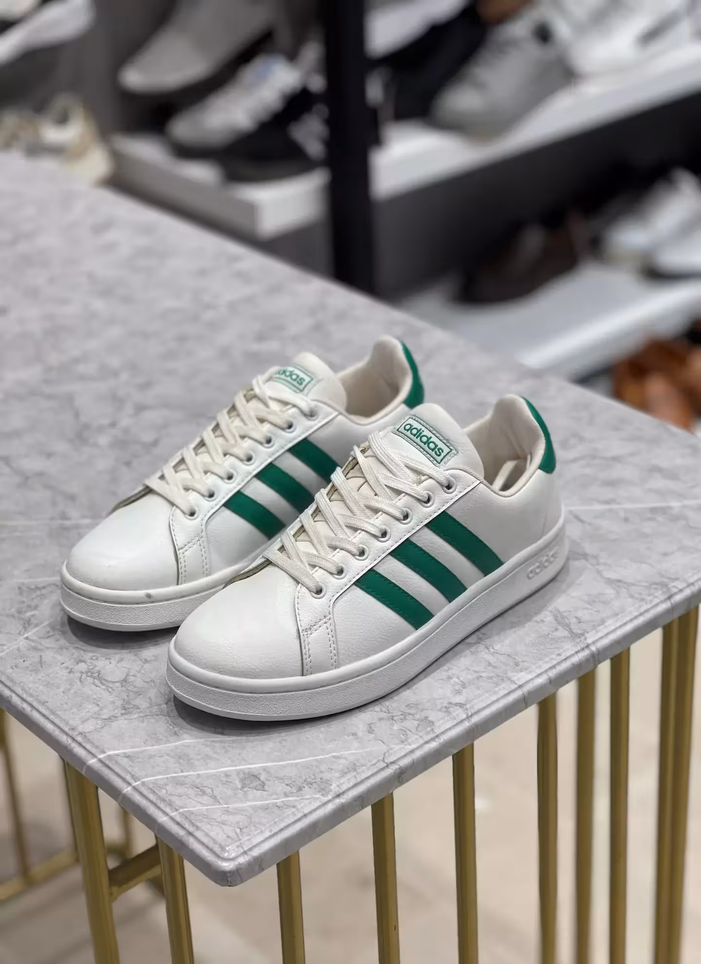 ونس آدیداس مردانه YM101 رنگ سفید سبز سایز42