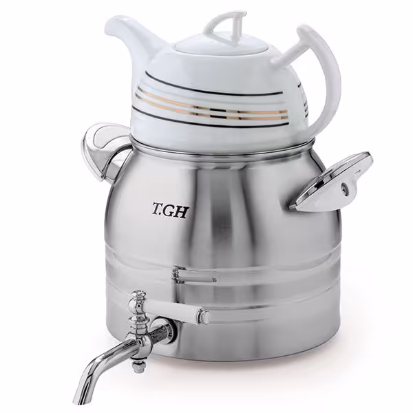 کتری قوری قیطاسی 4 لیتری مدل 7450 کف چدن