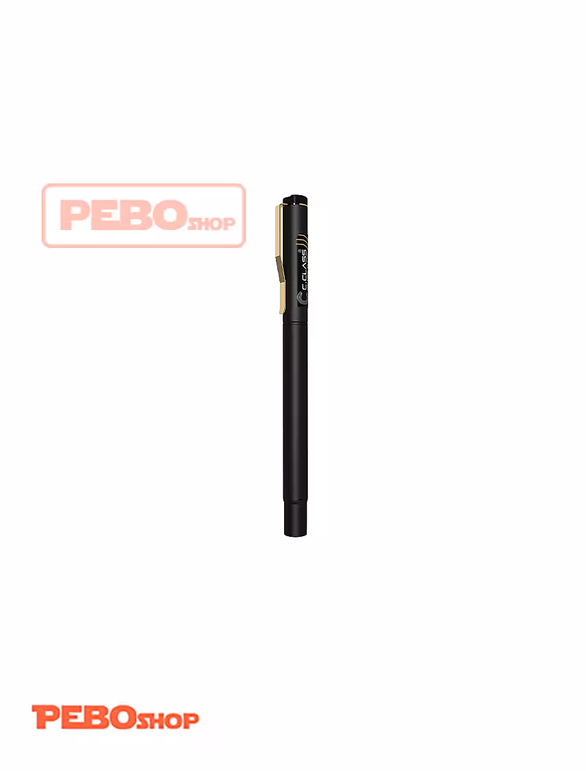 خودکار ژله ای مشکی گیره طلایی سی کلاس