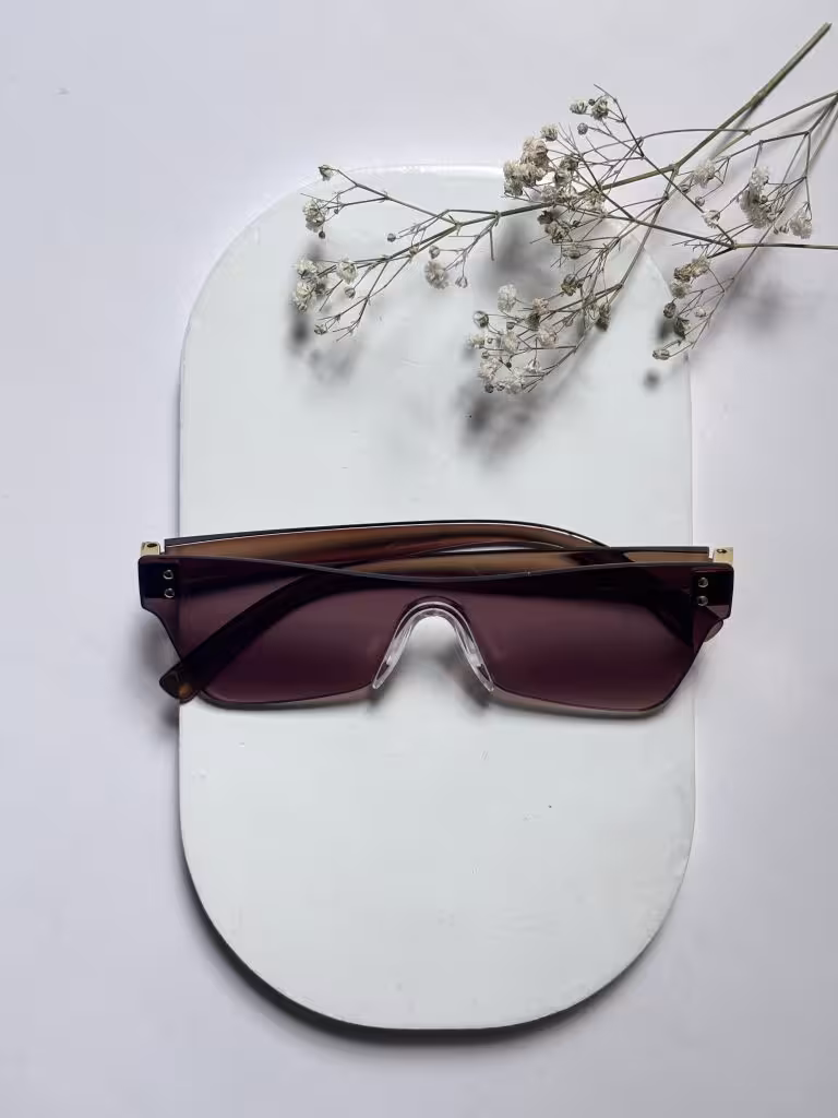 عینک افتابی برند lv مردانه زنانه اسپرت شکلاتی یووی 400