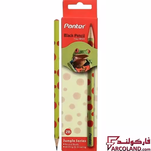 مداد پنتر مدل BP113 طرح Frog سری Jungle بسته 12 عددی