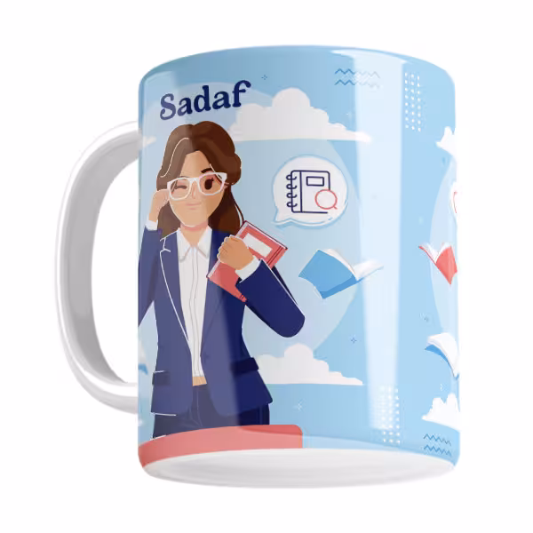 خرید ماگ-لیوان معلم و استاد اسم صدف