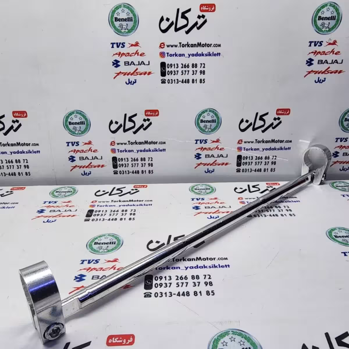 میله ( لوله ) بین ( وسط ) انواع فرمان موتور سیکلت ها ( نقره ای )