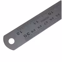 خط کش فلزی 30 سانت بسته 12 عددی