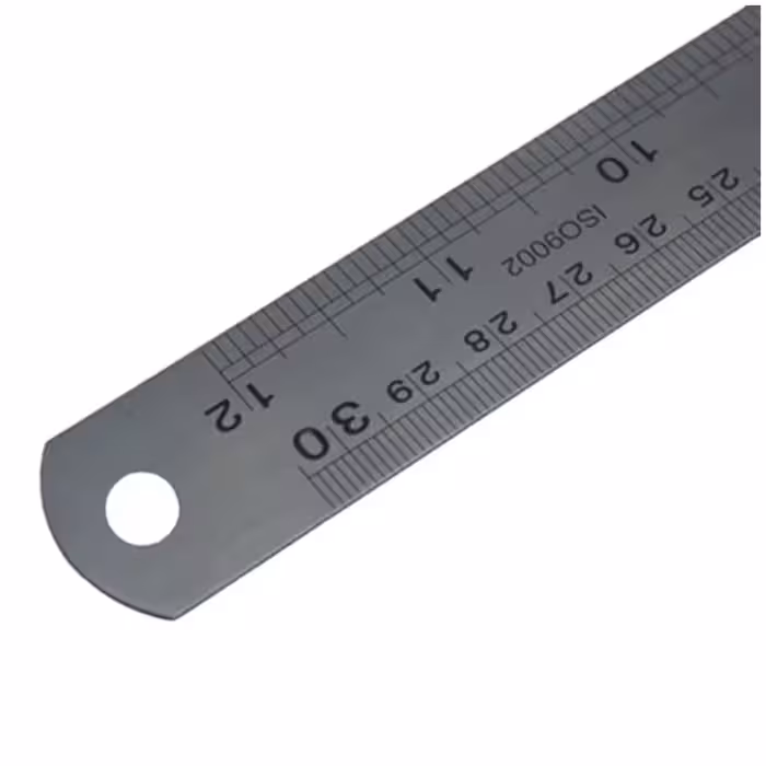 خط کش فلزی 30 سانت بسته 12 عددی