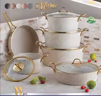 سرویس 11 پارچه اویز پلاس مدل ماریا (کرم و طوسی)