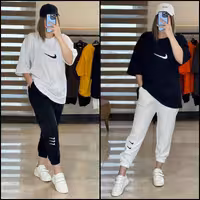 لانگ‌شلوار ورزشی سه تیک نایک جنس اسپان فلامنت فول کش