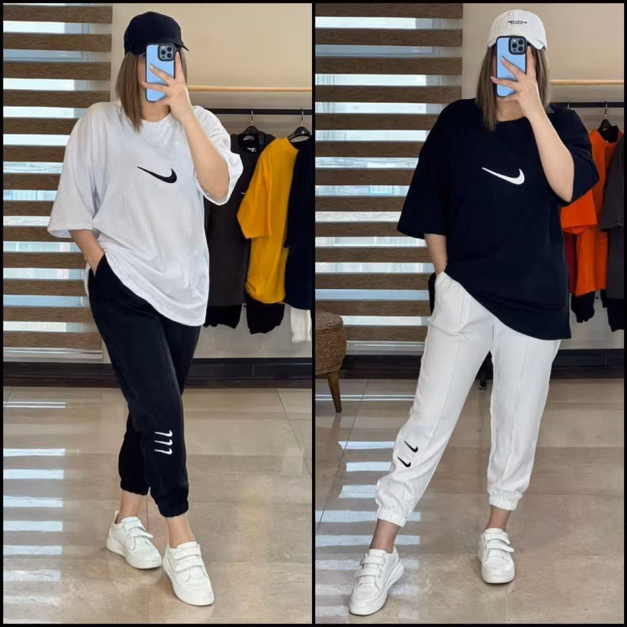 لانگ‌شلوار ورزشی سه تیک نایک جنس اسپان فلامنت فول کش