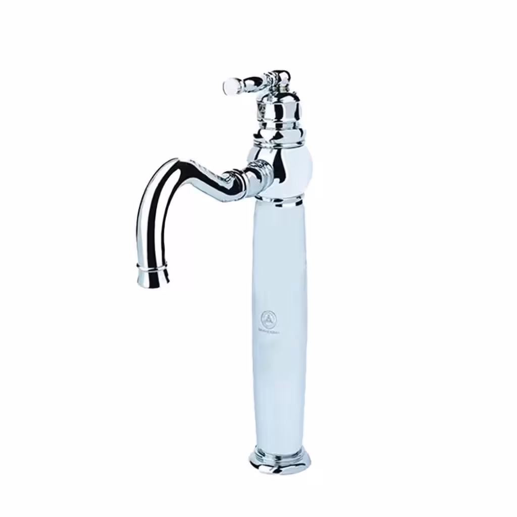 شیر روشویی پایه بلند قهرمان مدل آنتیک کروم