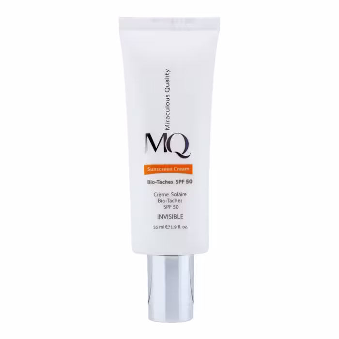 کرم ضد آفتاب و ضد لک بی رنگ ام کیو SPF 50 مدل BIO TACHES بایو تچ 55 میلی لیتر | MQ SPF 50 Bio-Taches Sunscreen Cream 55 ml