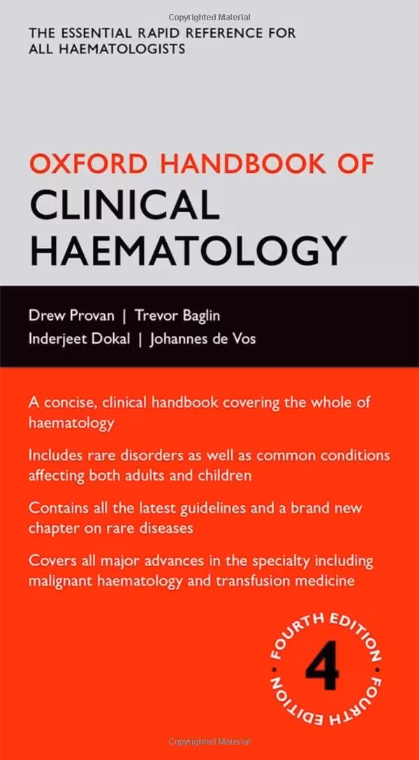 خرید و دانلود نسخه کامل کتاب Oxford Handbook of Clinical Haematology - Original PDF