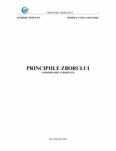 خرید و دانلود نسخه کامل کتاب Principiile zborului AERODINAMICA ZBORULUI