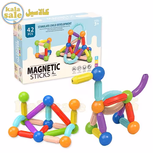 اسباب بازی مگنت ساختنی مغناطیسی 42 قطعه Magnetic Sticks