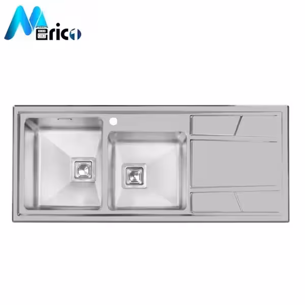 سینک اخوان کد 302s توکار دو لگنه