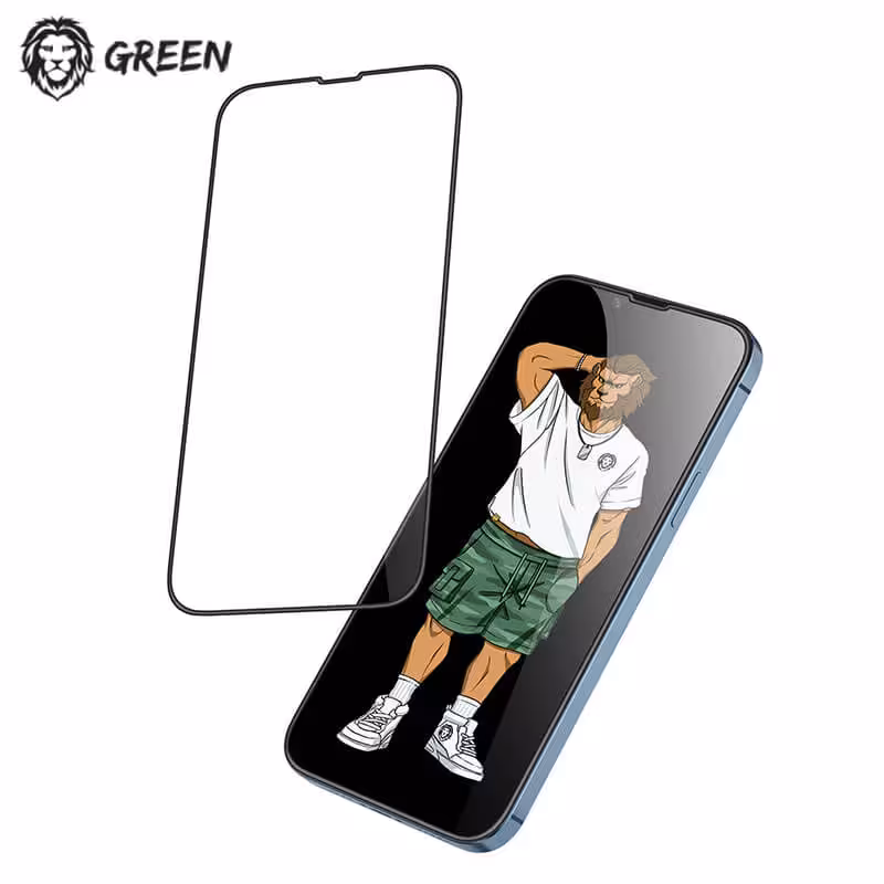 گلس لبه سیلیکونی گرین مدل Green Lion Silicone  6.7 inch