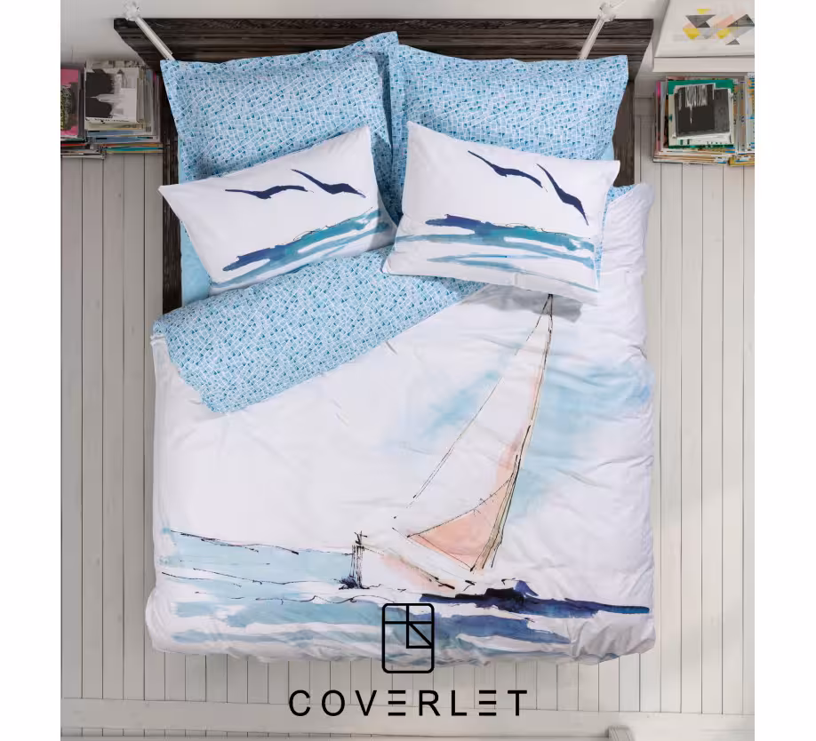 روتختی آبی کاوری طرح قایق مدل Sail