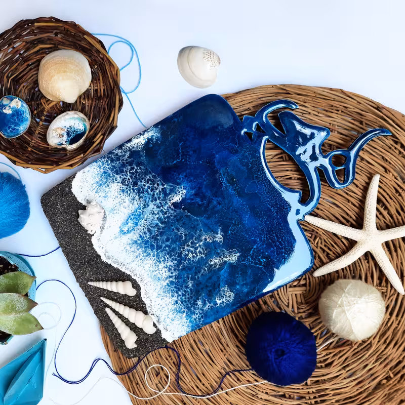 تابلو رزینی مدل دریا کد 1