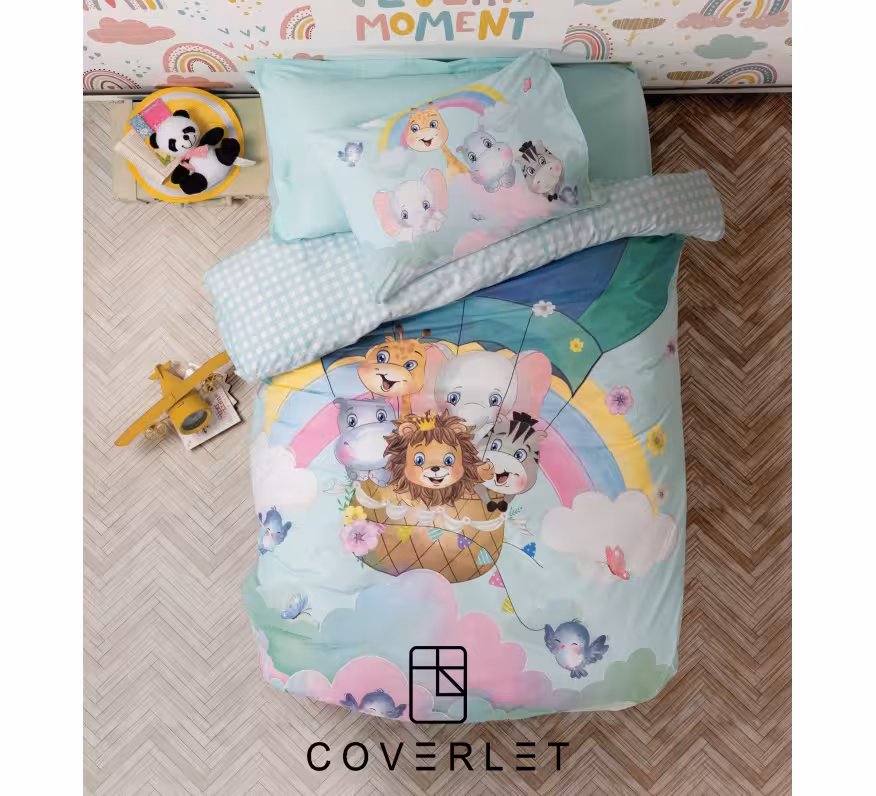 روتختی فانتزی سبز نعنایی طرح Cute Animals