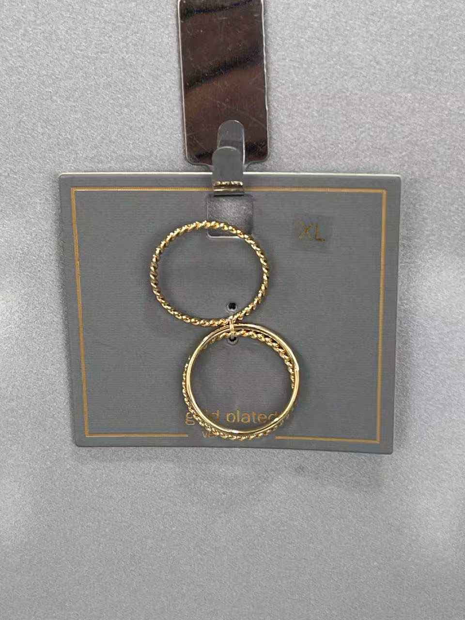 ست سه عددی حلقه رینگی طلاکاری شده