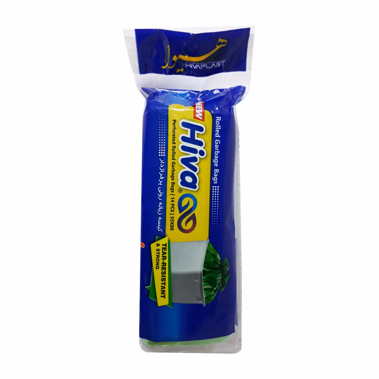 کیسه زباله رولی پرفراژ دار هیوا 14 عددی