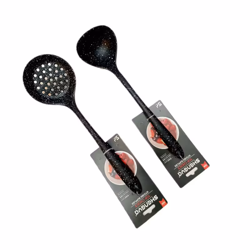 سرویس کفگیر و ملاقه 2 پارچه شنگیا مدل سیلیکونی کهکشانی کد NEW1377 | کالا مکس