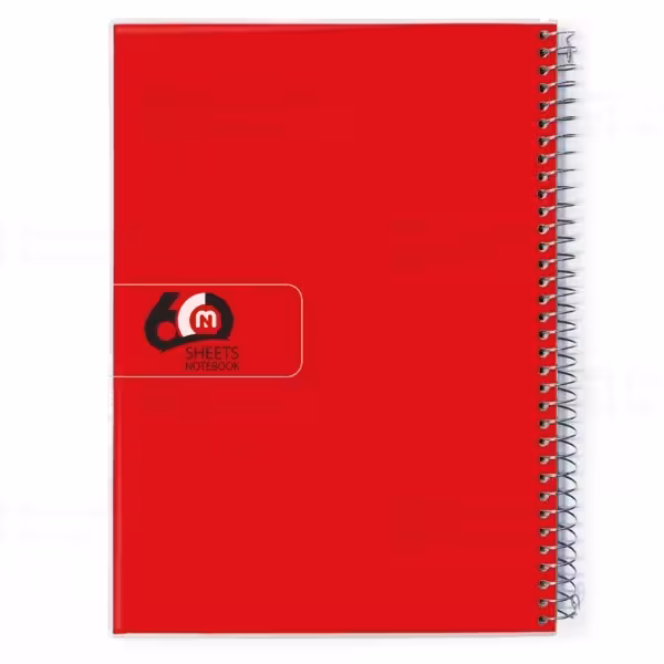 دفتر 60 برگ سیمی طلقی تک رنگ کد 3615.طرح 2