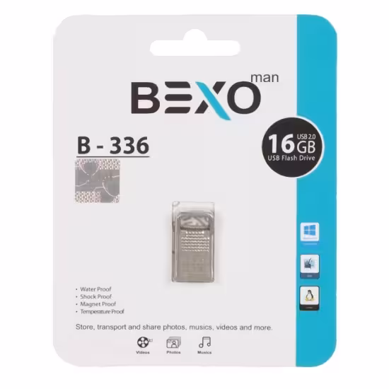 فلش مموری بکسو مدل B-336 USB2.0 ظرفیت 16 گیگابایت