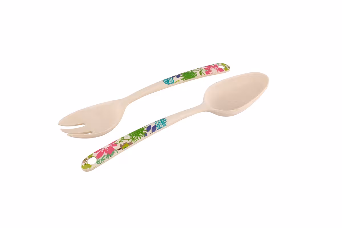 قاشق و چنگال سالادخوری بامبو والرین (VALERIAN) مدل SE4612