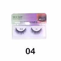مژه جفتی رنگی 3D نایس لیدی هاله بنفش شماره 04