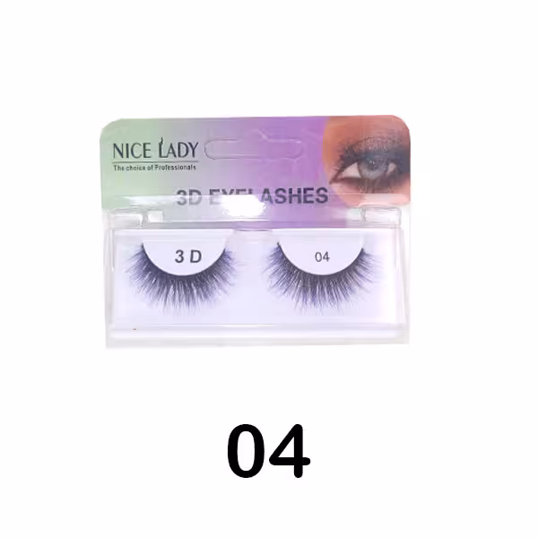 مژه جفتی رنگی 3D نایس لیدی هاله بنفش شماره 04