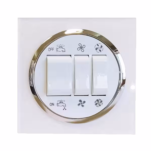 کلید کولر آوا پلکسی سفید زه نقره ای دلند