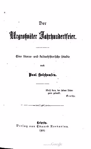 خرید و دانلود نسخه کامل کتاب Der Urgroßväter Jahrhundertfeier . Eine literar- und kulturhistorische Studie
