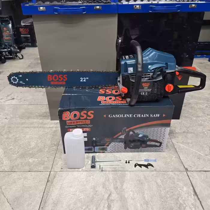 اره زنجیری بنزینی 55 سانتی 52cc باس مدل CHN55