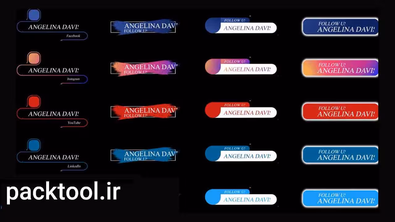 دانلود پروژه آماده افتر افکت : پکیج شبکه اجتماعی Social Media Pack - پک تول