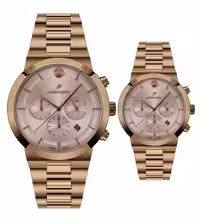 ساعت مچی ست گرناویک بند رزگلد و صفحه شامپاینی مدل 4660030