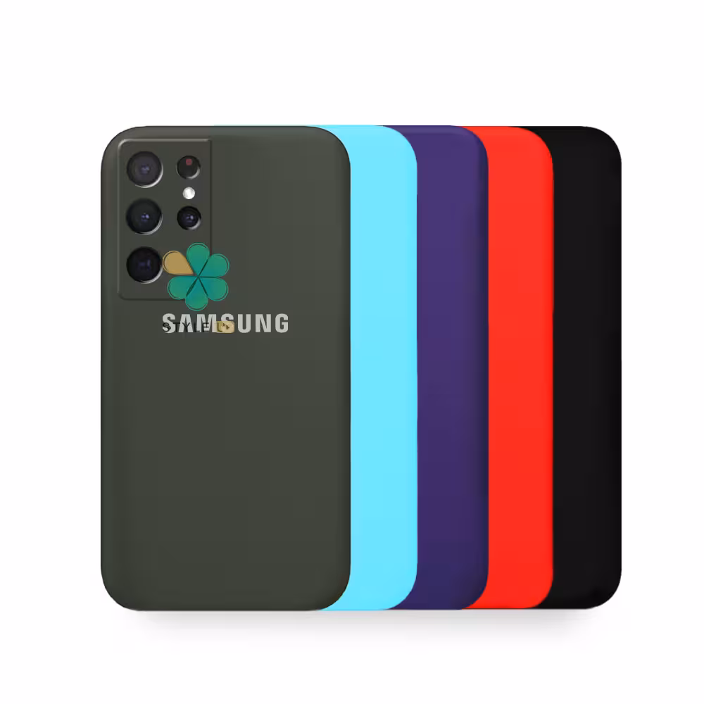 قاب گوشی سامسونگ Galaxy S21 Ultra مدل سیلیکونی محافظ لنز دار