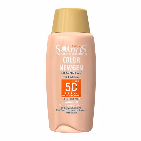 لوسیون ضد آفتاب کالر نیوژن آردن سولاریس spf50 انواع پوست بژ روشن (75 میل)
