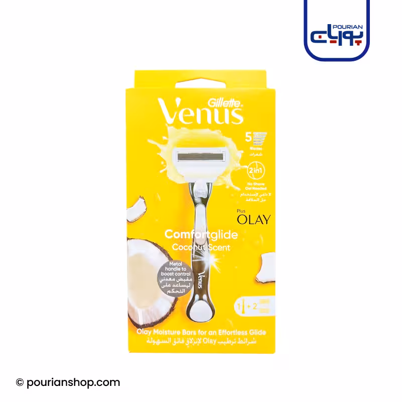 خودتراش ونوس اولای Comfortglide Coconut ژیلت همراه با دو یدک