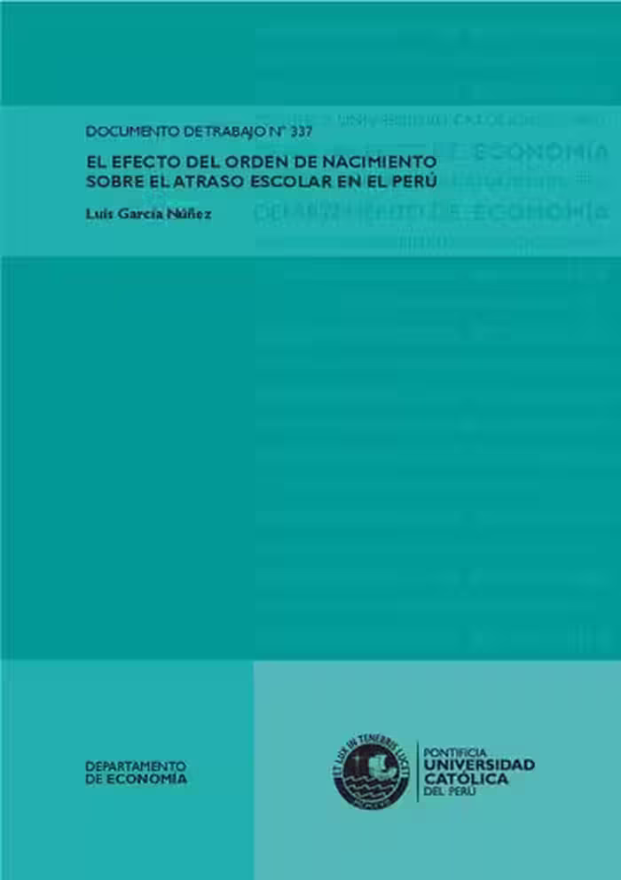 خرید و دانلود نسخه کامل کتاب El efecto del orden de nacimiento sobre el atraso escolar en el Perú