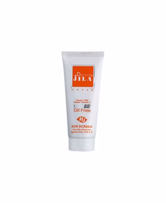 کرم ضد آفتاب فاقد چربی بی رنگ دکتر ژیلا SPF30 حجم 65 گرم