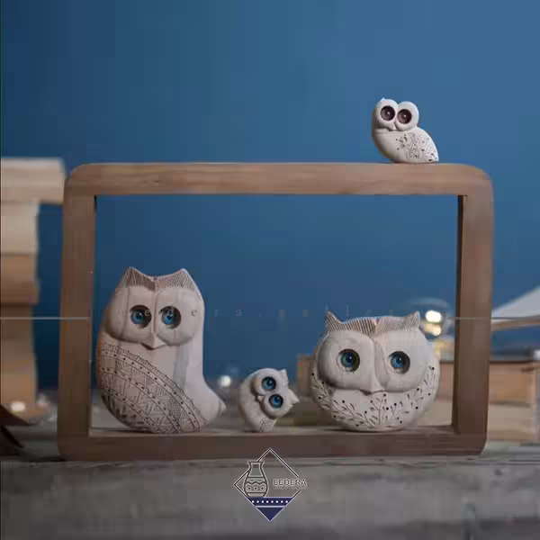 قاب دیواری جغد دانا چهار عددی