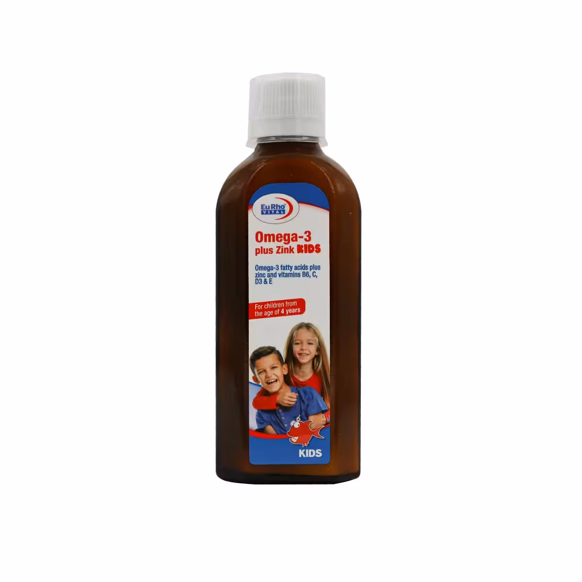شربت امگا 3 پلاس زینک کیدز یوروویتال 200 میلی لیتر